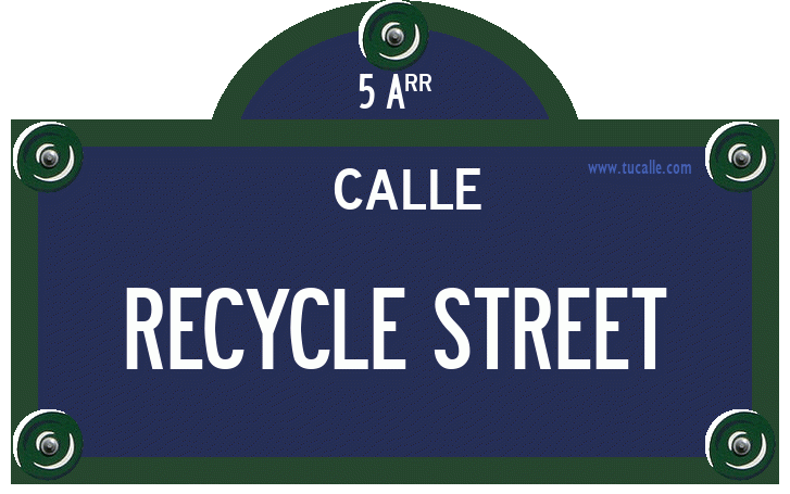 cartel_de_calle-de-Recycle Street_en_paris